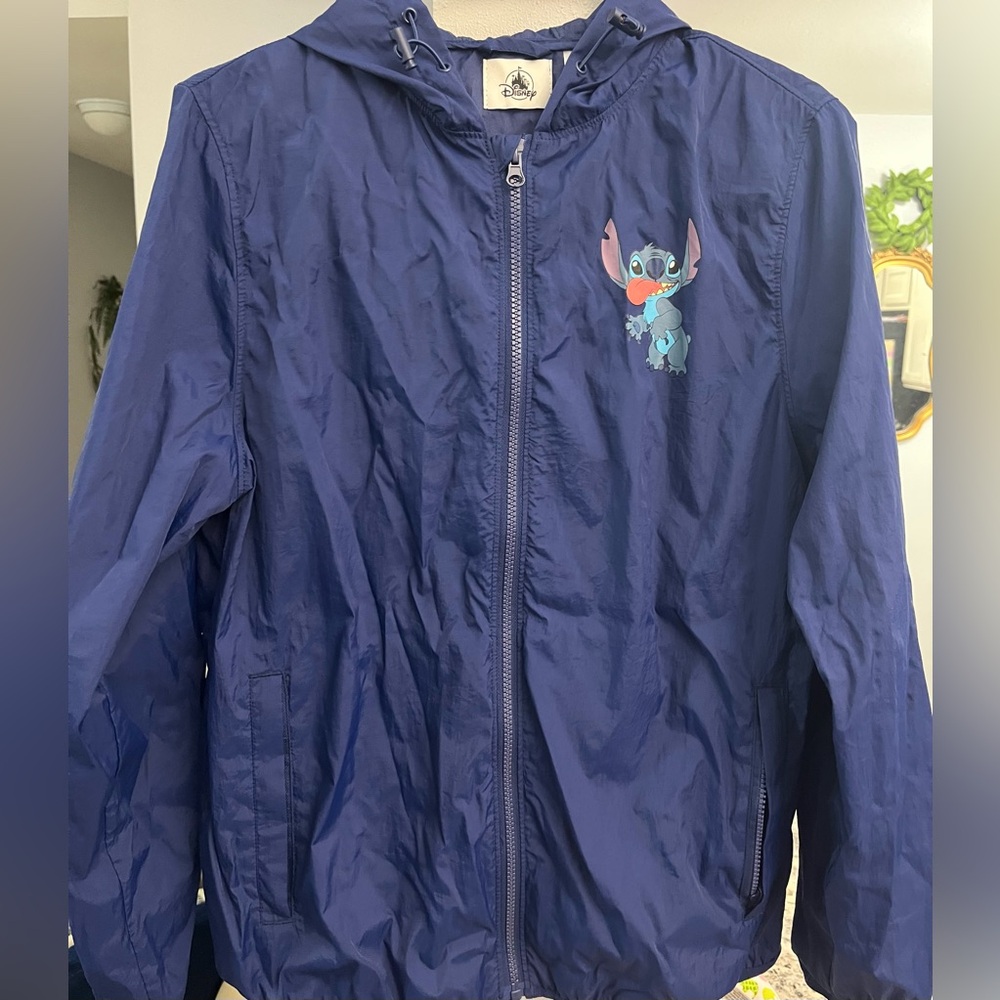 Disney Kids Navy Blue Raincoat with Stitch Design